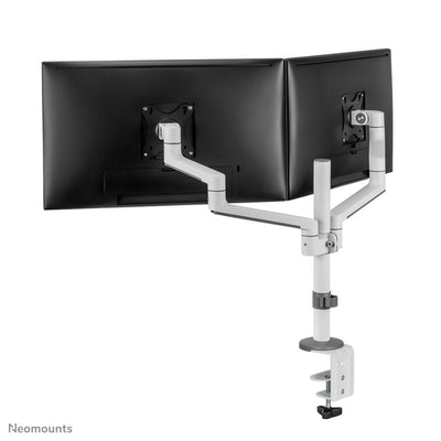 Neomounts DS60-425WH2 Desk-mount, 2x 27 inch/ 8kg, Tilt/ rotate/ swivel, 100x100 mm, White