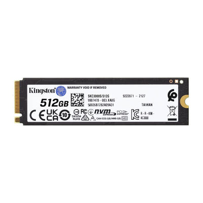 Kingston SKC3000S/512G KC3000 SSD, 512 GB, M.2 2280, PCIe 4.0, 3D TLC, 7000 MBs Read
