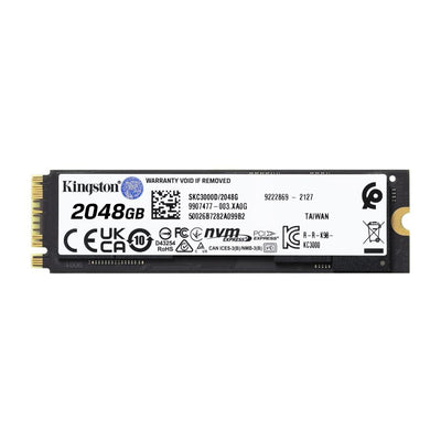 Kingston SKC3000D/2048G KC3000 SSD, 2 TB, M.2 2280 NVMe, PCIe 4.0, 3D TLC, 7000 MB/s