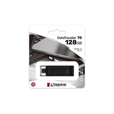 Kingston DT70/128GB DataTraveler 70 USB-C Flash-drive, 128 GB, USB-C 3.2 Gen 1