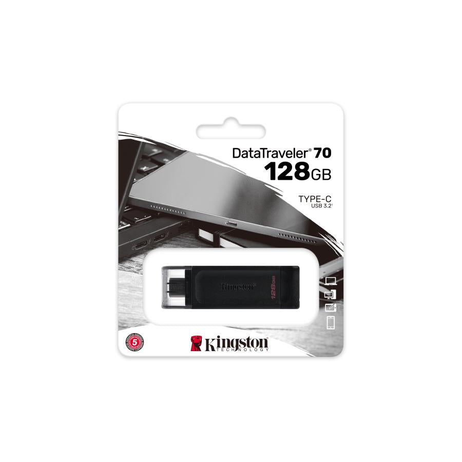 Kingston DT70/128GB DataTraveler 70 USB-C Flash-drive, 128 GB, USB-C 3.2 Gen 1