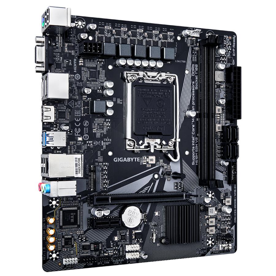 Gigabyte H610M S2H V2 H610M S2H V2, , Intel, LGA1700, DDR5 (5600MHz) GBe LAN, M.2, USB3.2 Gen 1