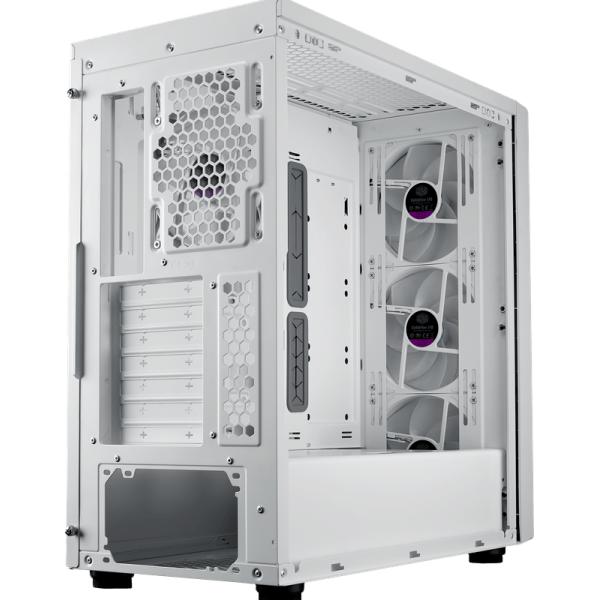 Cooler Master MB600-WGNN-S00 MasterBox 600 White, TG, eATX, 3x 140mm ARGB, 1x 120mm, USB3.2 Gen2