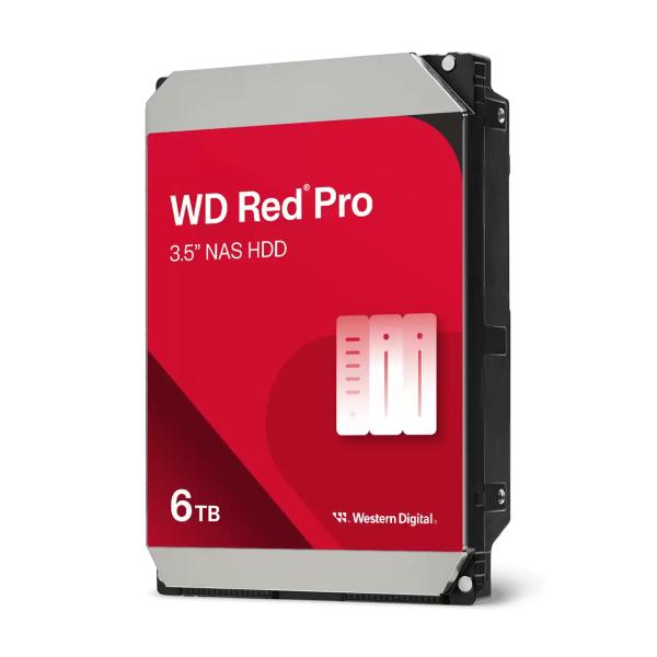 Western Digital WD6005FFBX RED Pro HDD, 6TB, 3.5", 7200 RPM, Serial ATA III, 256 MB, 220 Mib/s, CMR