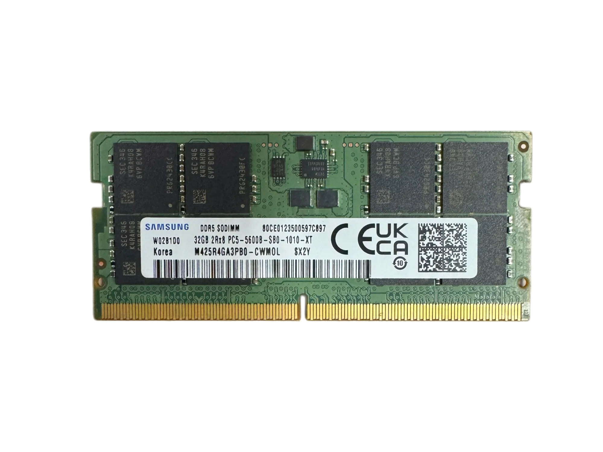 SAMSUNG 32GB DDR5 SO-DIMM | PC5-44800 5600MHz | 262-pin 2Rx8 | 1 jaar Garantie