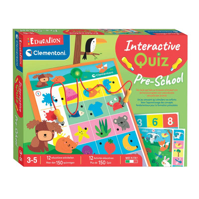 Clementoni Interactieve Quiz Pre-School | Educatief Quizspel voor Peuters | 12 Themakaarten
