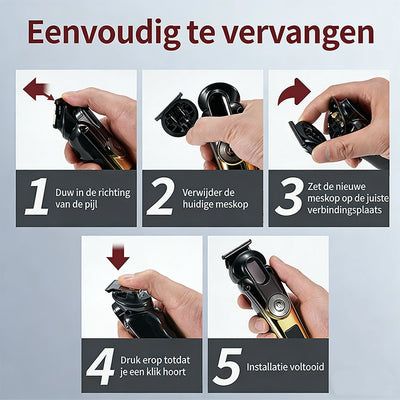 6-in-1 Elektrische Baardtrimmer voor Mannen | Draadloos | USB Oplaadbaar | Complete Grooming Set