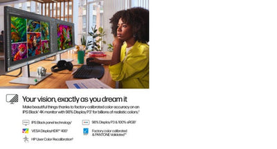 HP Pro 727pk | 27" 4K IPS Monitor (3840x2160) | 2x DP, HDMI, TB4, USB-C | 1 Jaar Garantie