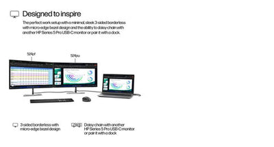 HP S5 Pro 524pf Refurbished | 23.8 inch IPS FHD Monitor | 1920x1080 | 12M Garantie