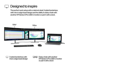 HP S5 Pro 524pf Refurbished | 23.8 inch IPS FHD Monitor | 1920x1080 | 12M Garantie