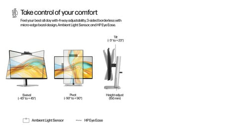 HP S5 Pro 524pm Refurbished | 24" FHD Monitor | USB-C, HDMI, DP | 12M Garantie