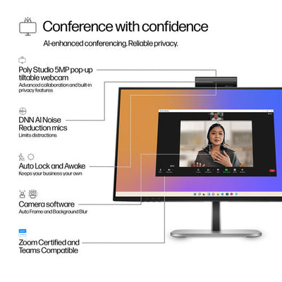 HP S5 Pro 524pm Refurbished | 24" FHD Monitor | USB-C, HDMI, DP | 12M Garantie