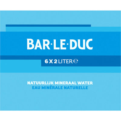 Bar-le-Duc Natuurlijk Mineraalwater 6 x 2L | Zonder Koolzuur | Voordeelverpakking (12 Liter)