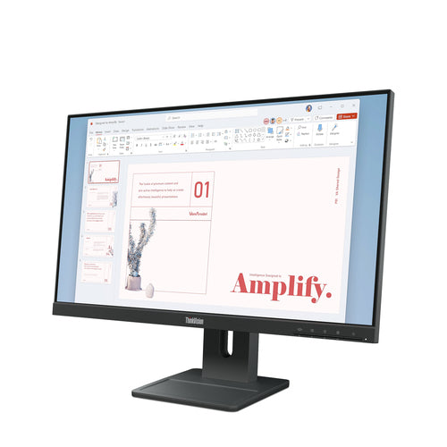 LENOVO ThinkVision E24-40 Refurbished | 1920x1080 FHD IPS | HDMI VGA DisplayPort | Zwart | 250 cd/m² | 12M Garantie